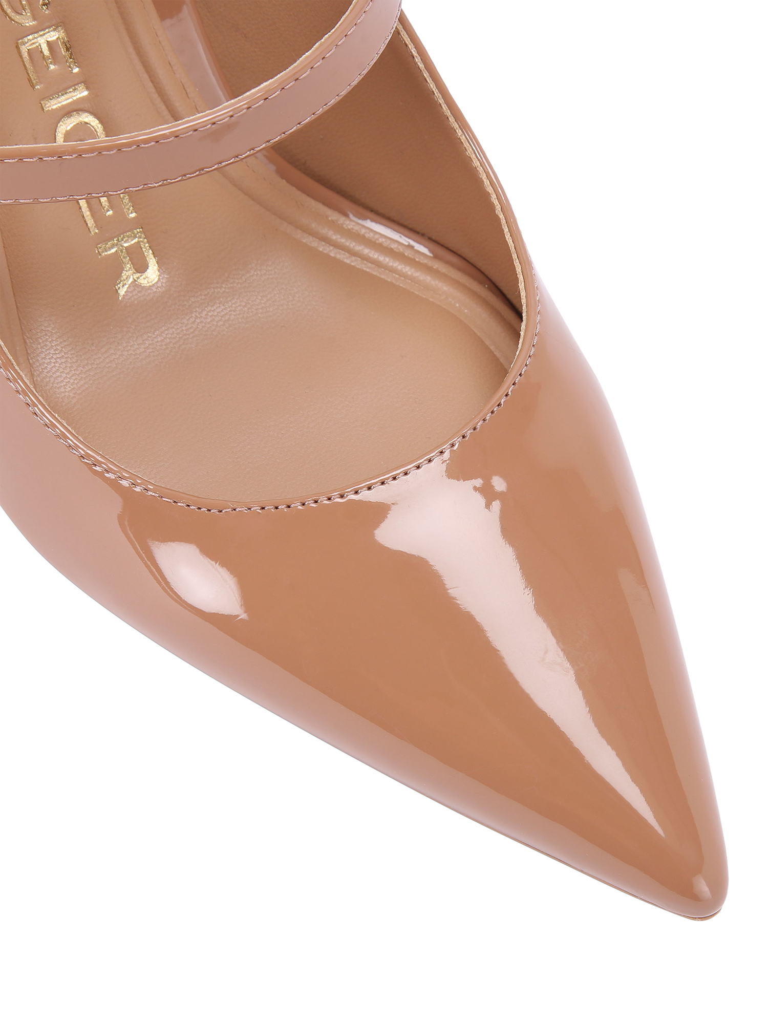 Product image 5 of 5, which shows KG Kurt Geiger Alina Patent Slingback Court Shoes, Pink Blush, 4