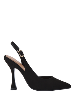 KG Kurt Geiger Aria Flared Heel Court Shoes, Black, Black