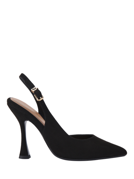 KG Kurt Geiger Aria Flared Heel Court Shoes, Black, Black