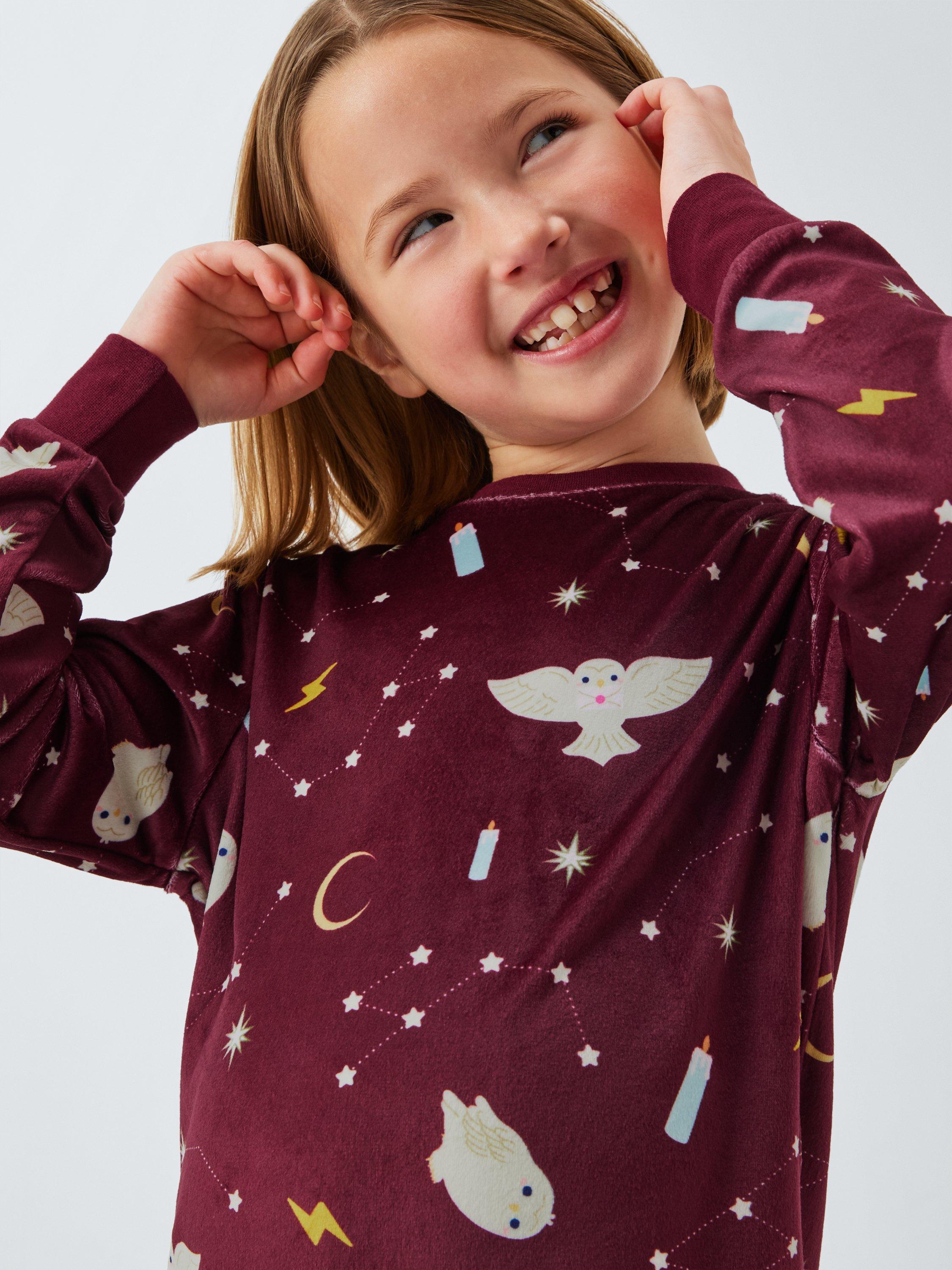 Product image 6 of 7, which shows Brand Threads Kids' Fleece Harry Potter Pyjamas, Pomegranate, 5-6 years