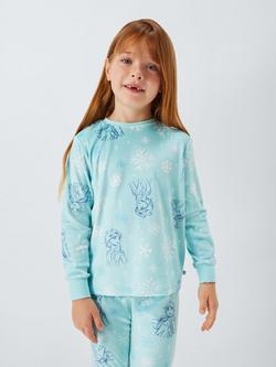 Brand Threads Kids' Fleece Disney Frozen Pyjamas, Icy Morn, Icy Morn