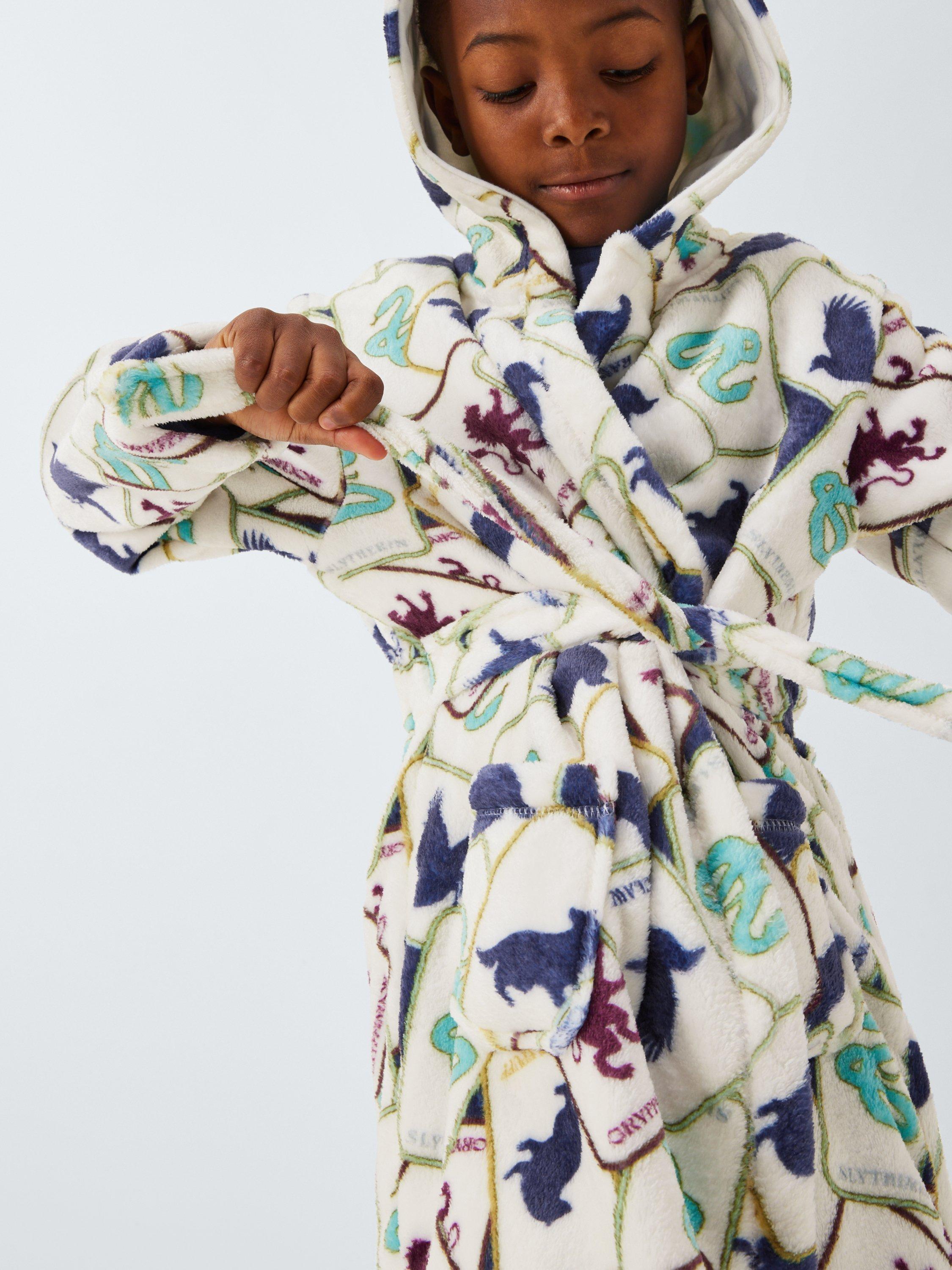 Product image 5 of 7, which shows Brand Threads Kids' Fleece Harry Potter Dressing Gown, Multi, 5-6 years