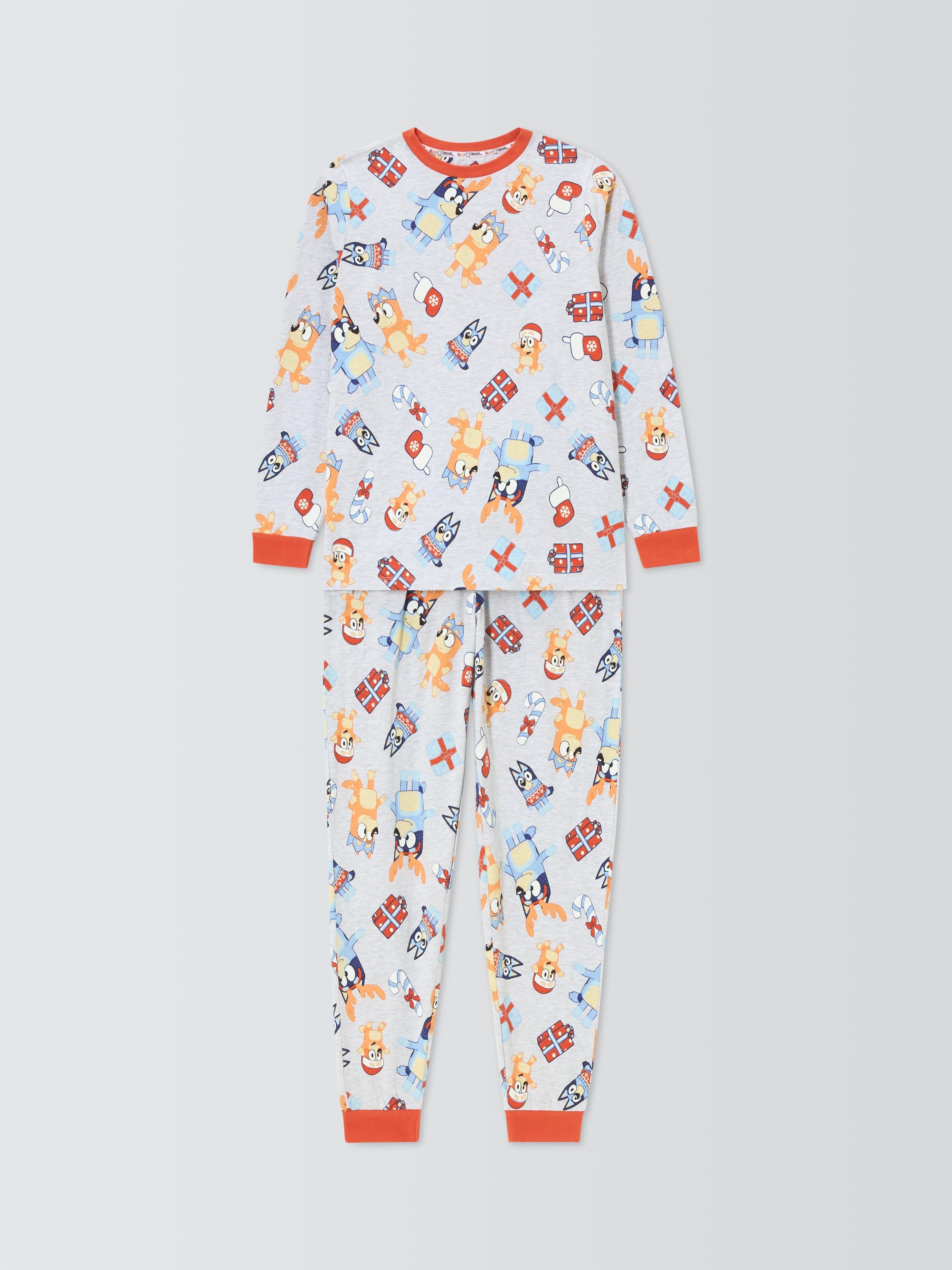 Product image 6 of 9, which shows Brand Threads Women's Bluey Cotton Long Sleeved Christmas Pyjamas, Multi, XS