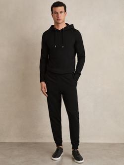 Reiss Holland Wool Hoodie, Black