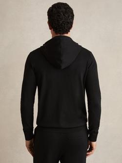 Reiss Holland Wool Hoodie - view 2, Black