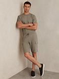 Reiss Oliver Interlock Cargo Shorts, Sage Green