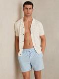 Reiss Cliff Drawstring Swim Shorts, Soft Blue