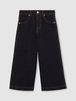 Reiss Kids' Myrtle Wide Leg Jeans, Indigo, Indigo