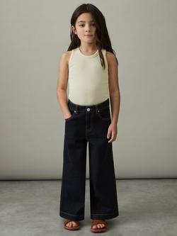 Reiss Kids' Myrtle Wide Leg Jeans, Indigo - view 2, Indigo