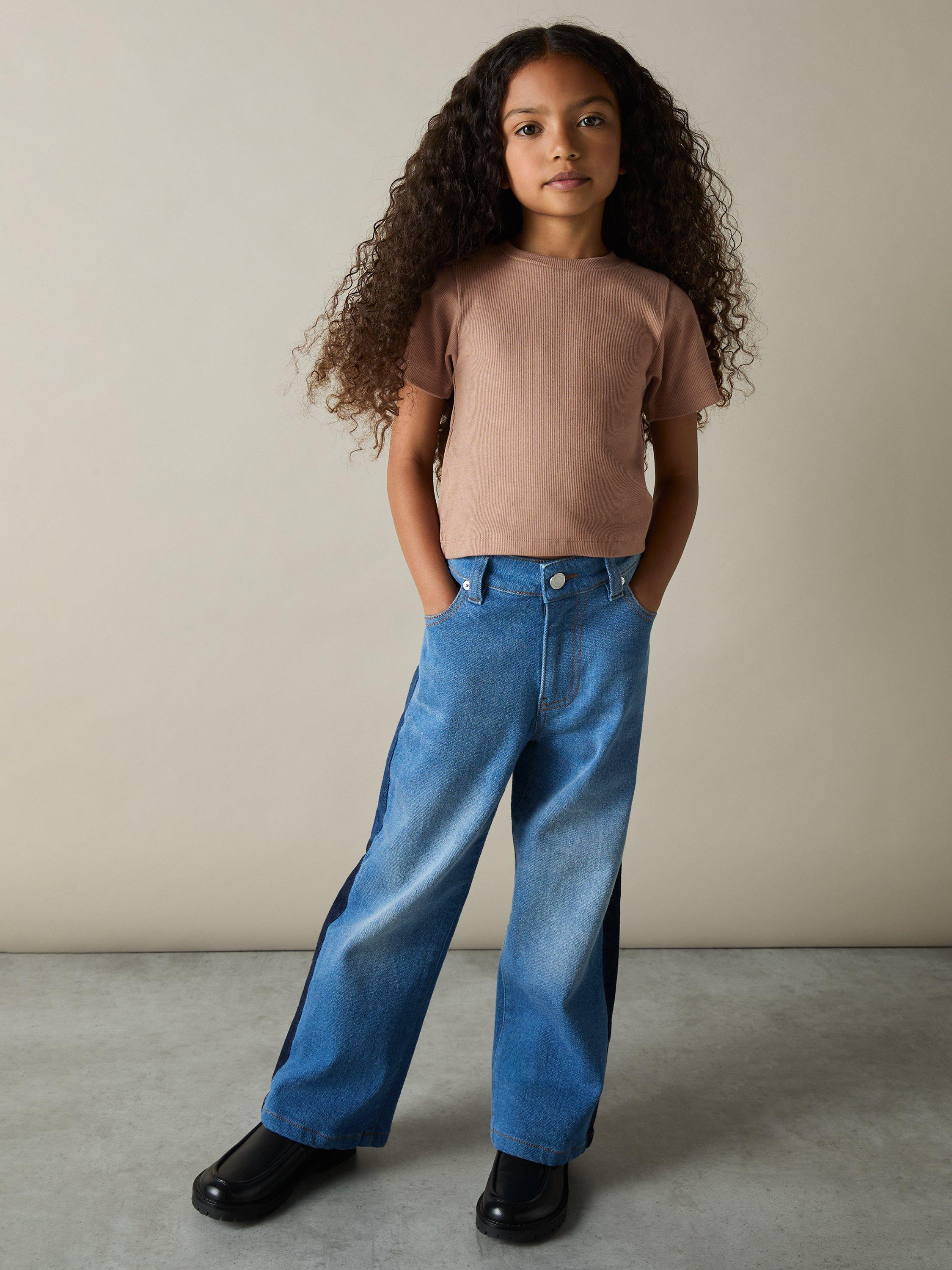 Product image 2 of 4, which shows Reiss Kids' Victoria Cotton Blend Crew Neck T-Shirt, Berry, 8-9 years