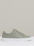 Reiss Luca Tumbled Trainers, Mint Green