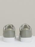 Reiss Luca Tumbled Trainers, Mint Green