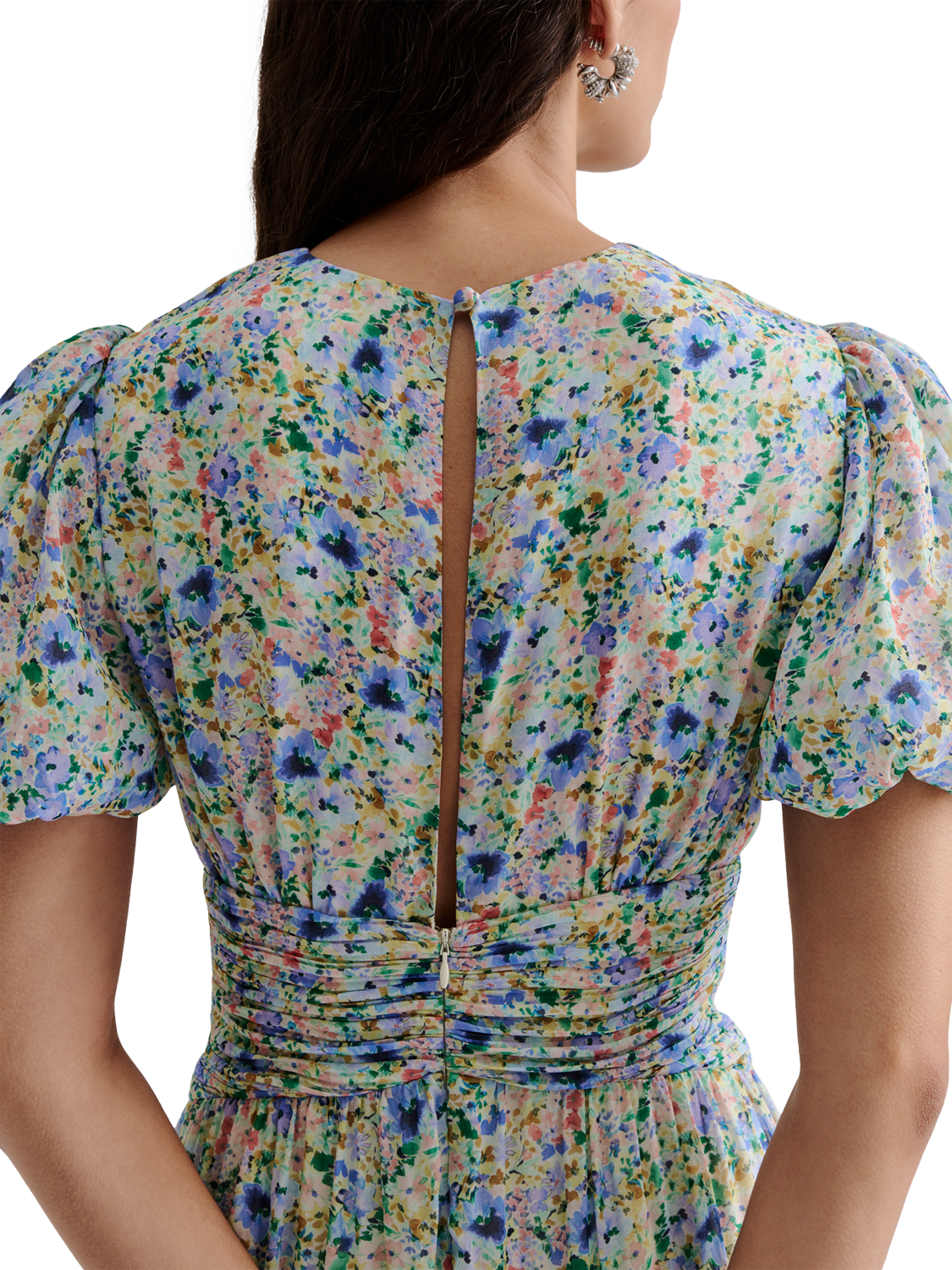 Product image 3 of 4, which shows Malina Beatrice Floral Maxi Dress, Multi, 18