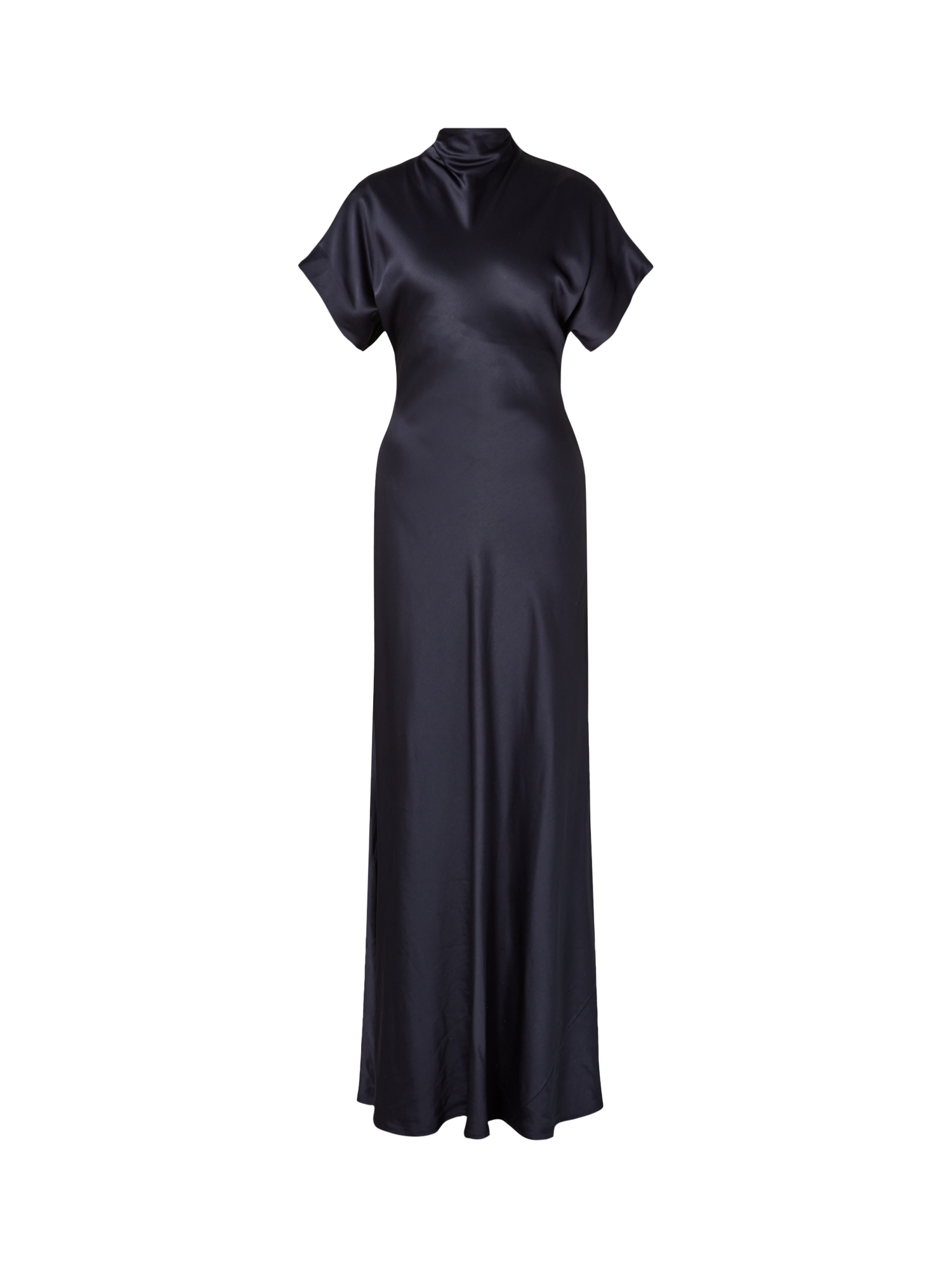 Product image 4 of 4, which shows Malina Alivia Satin Maxi Dress, Dark Blue, 18