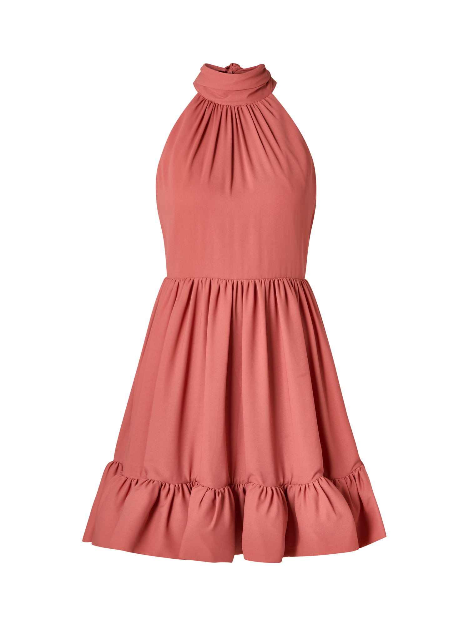 Product image 5 of 5, which shows Malina Fern Ruffle Mini Dress, Terracotta, XS