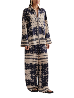 Malina Meya Bandana Print Shirt, Navy/Multi, Navy/Multi