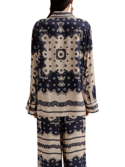 Malina Meya Bandana Print Shirt, Navy/Multi - view 2, Navy/Multi