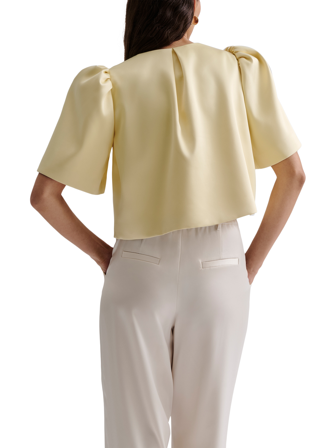 Product image 2 of 4, which shows Malina Serena Blouse, Lemon, 16
