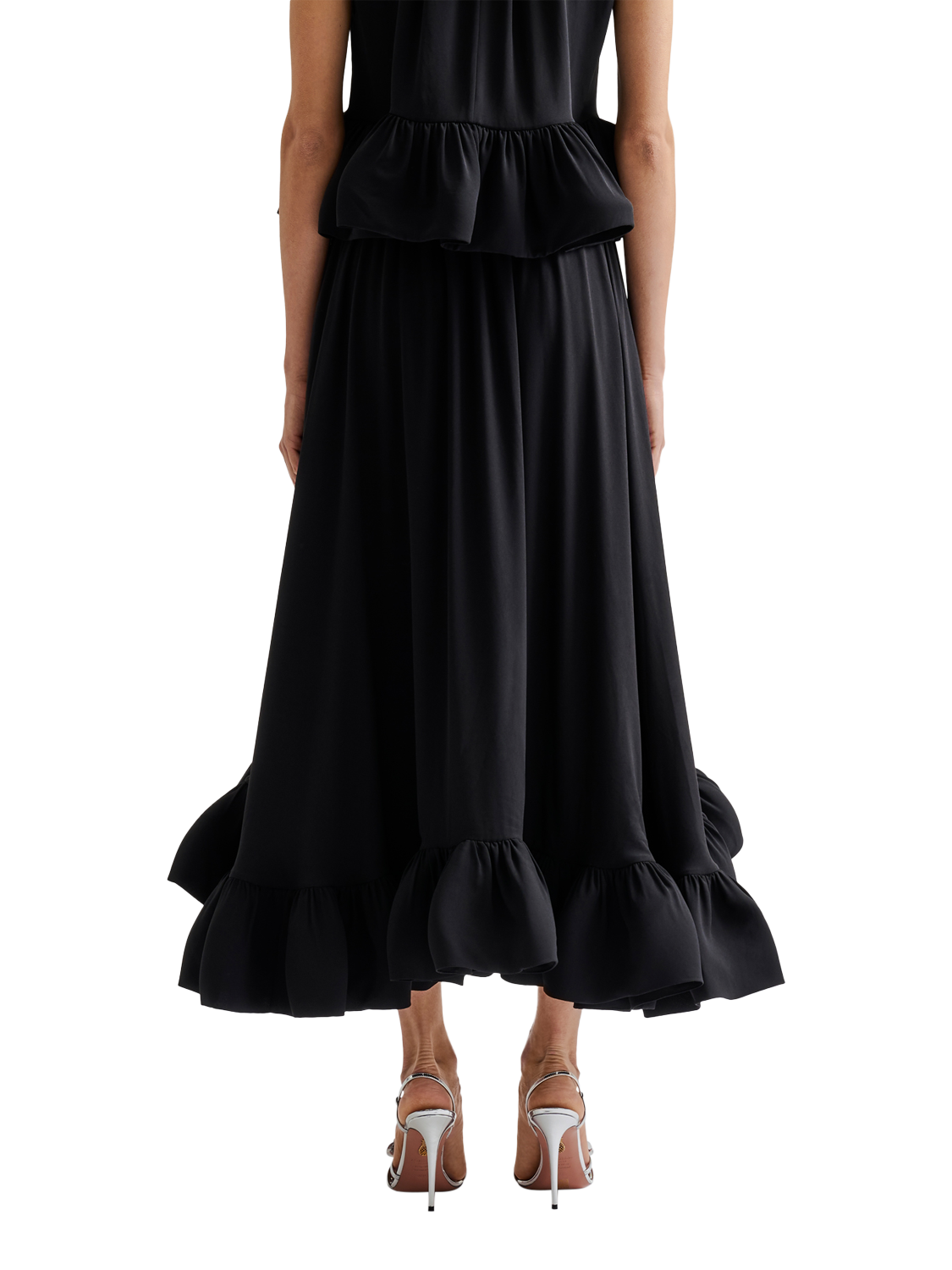Product image 3 of 4, which shows Malina Adriana Midi Skirt, Black, XS