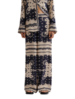 Malina Bella Wide Leg Palazzo Trousers, Blue/Multi, Blue/Multi