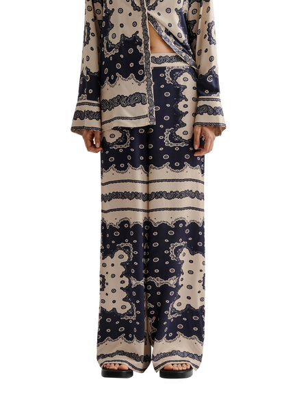 Malina Bella Wide Leg Palazzo Trousers, Blue/Multi, Blue/Multi