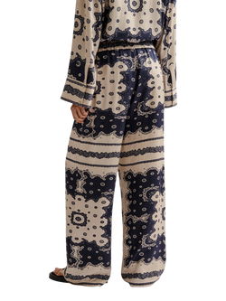 Malina Bella Wide Leg Palazzo Trousers, Blue/Multi - view 2, Blue/Multi