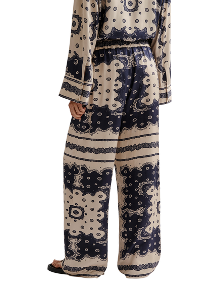 Malina Bella Wide Leg Palazzo Trousers, Blue/Multi - view 2, Blue/Multi