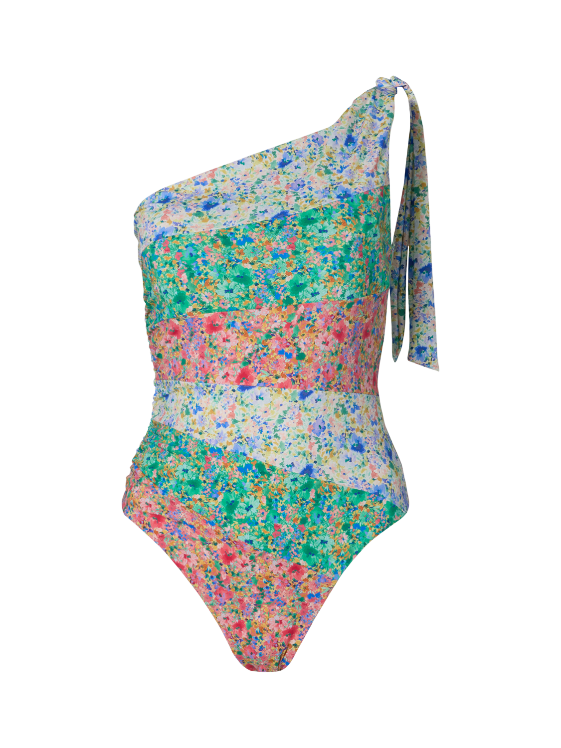 Product image 5 of 5, which shows Malina Apoline Floral Stripe Swimsuit, Multi, S