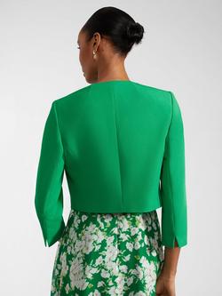 Hobbs Elize Cropped Boxy Jacket, Cilantro Green - view 2, Cilantro Green