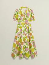 Hobbs Petite Freya Silk Midi Dress, Multi