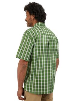 Rohan Men's Coast UPF 40+ Check Short Sleeve Shirt - view 2, Alpine Green