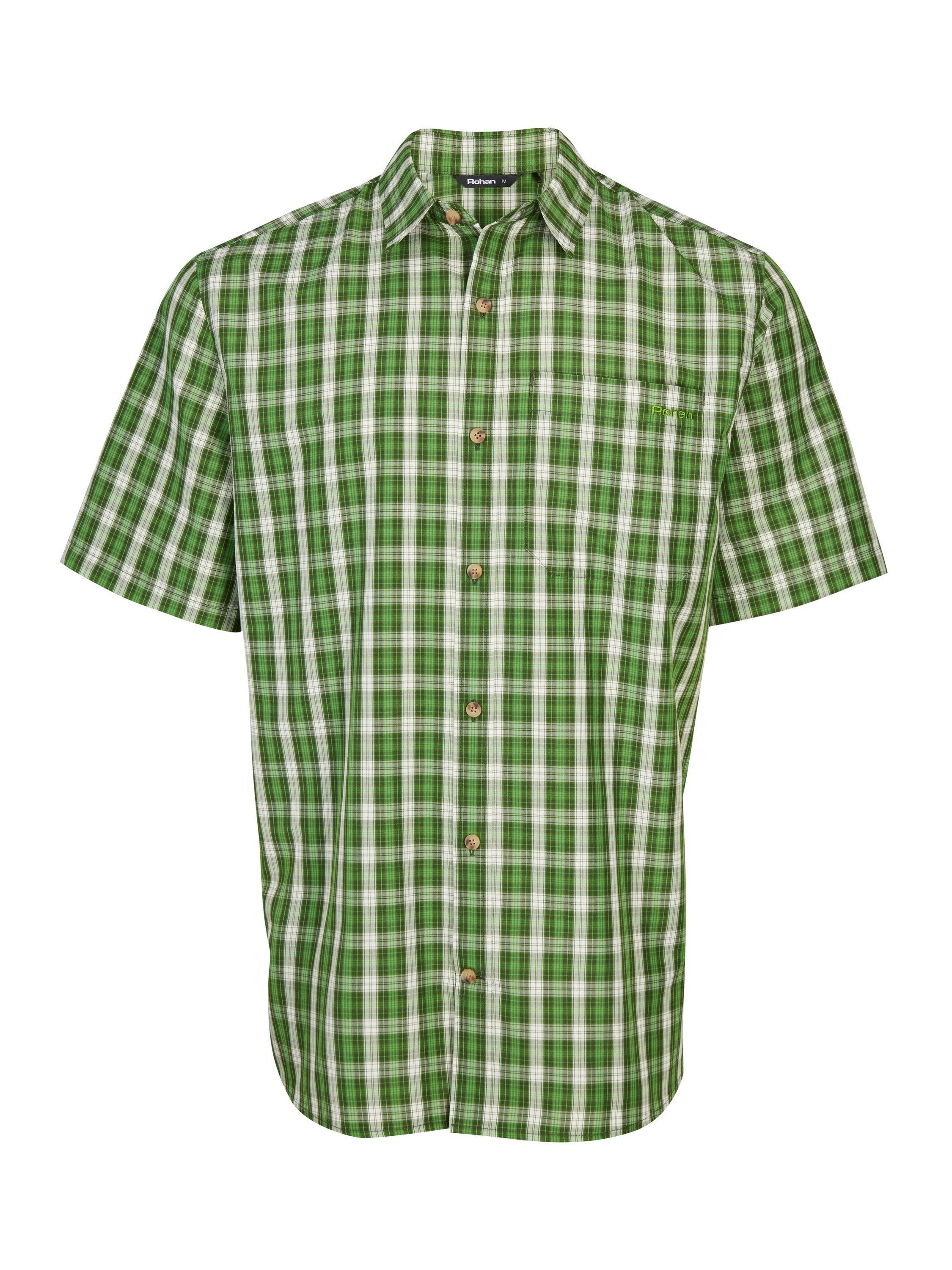 Product image 3 of 4, which shows Rohan Men's Coast UPF 40+ Check Short Sleeve Shirt, Alpine Green, S