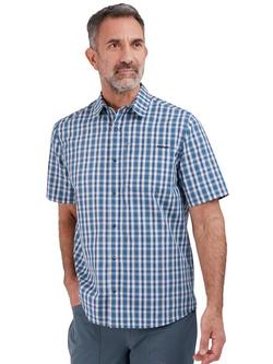 Rohan Portreath UPF 40+ FreshWay Regular Fit Short Sleeve Check Shirt, French Blue