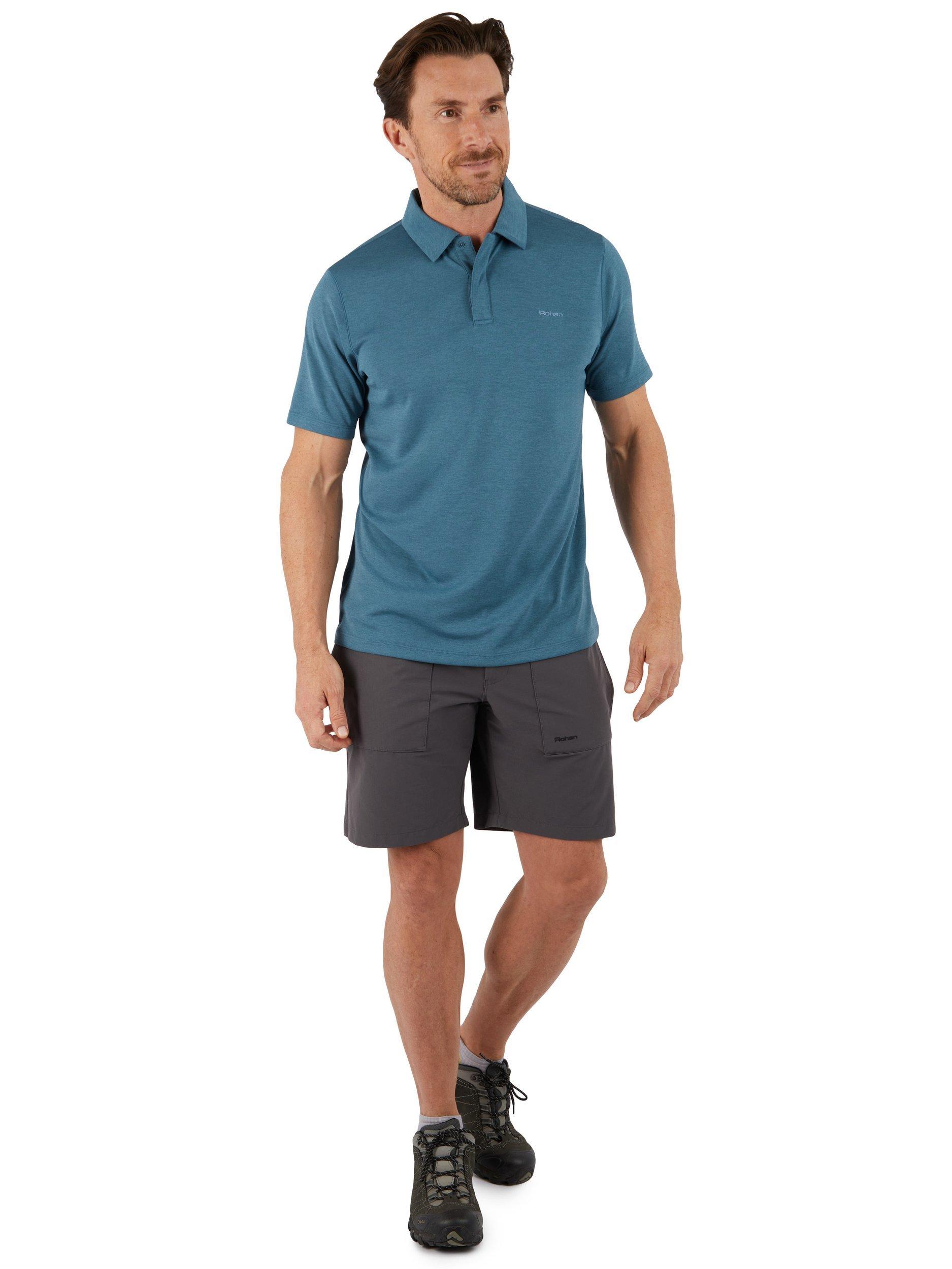 Product image 4 of 5, which shows Rohan Dale Polo Shirt, Shadow Blue Marl, S