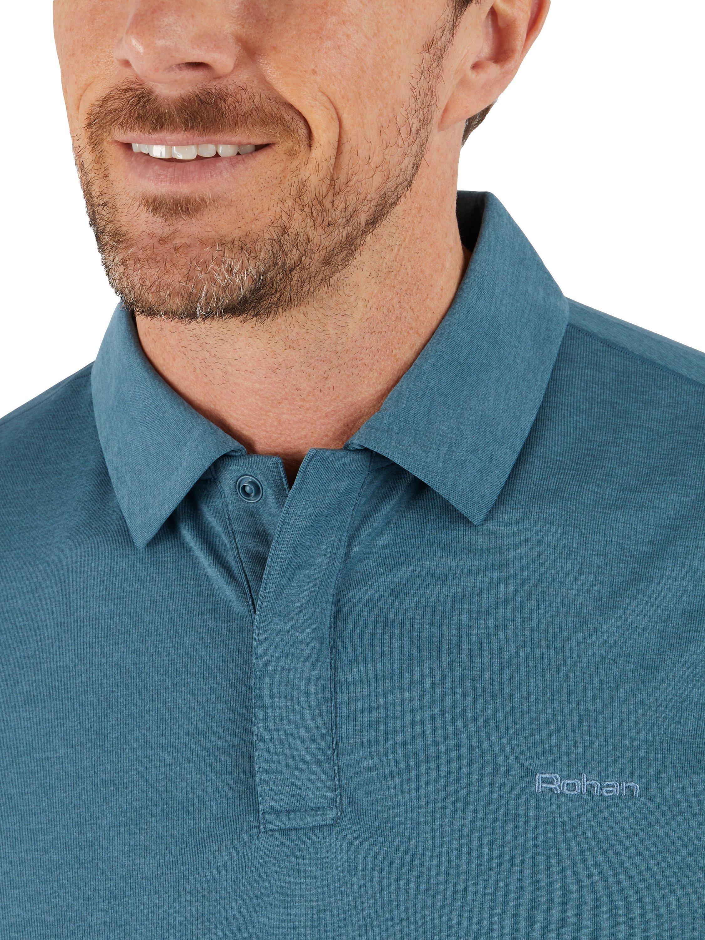 Product image 5 of 5, which shows Rohan Dale Polo Shirt, Shadow Blue Marl, S