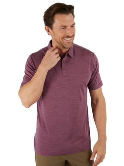 Rohan Merino Cool Polo Shirt, Grape Purple Marl