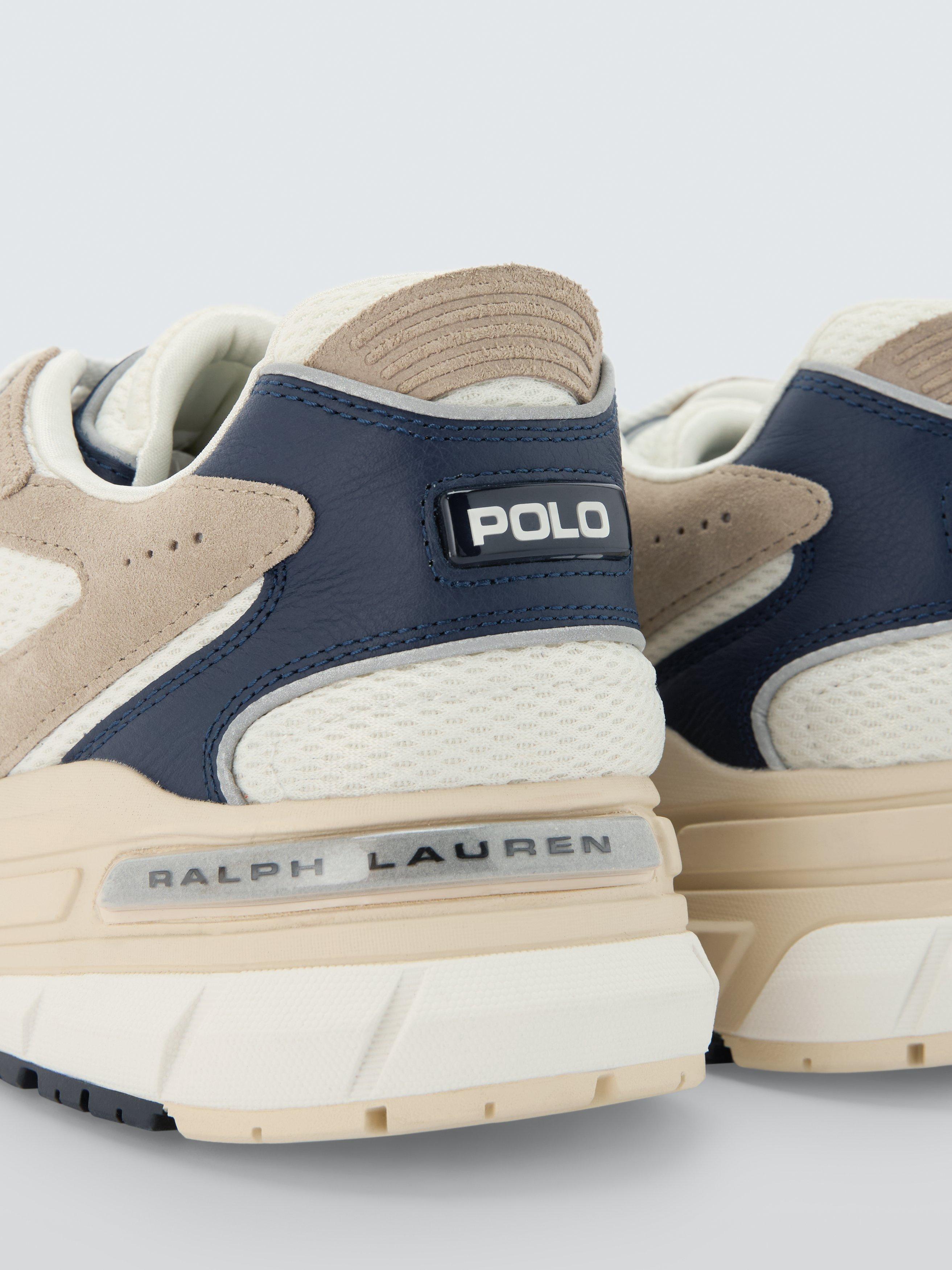 Product image 3 of 4, which shows Ralph Lauren Trackster 275 Trainers, Navy, Milkshake, 7