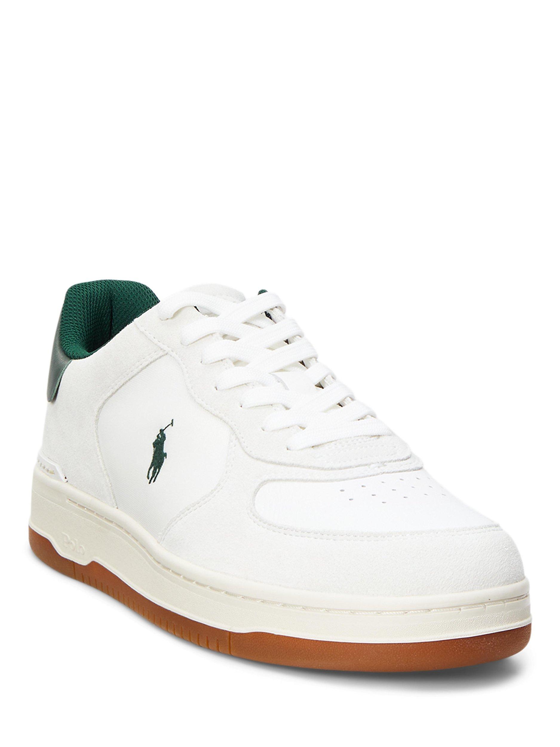 Product image 2 of 4, which shows Ralph Lauren Polo Masters Court Trainers, White/Forest, 7
