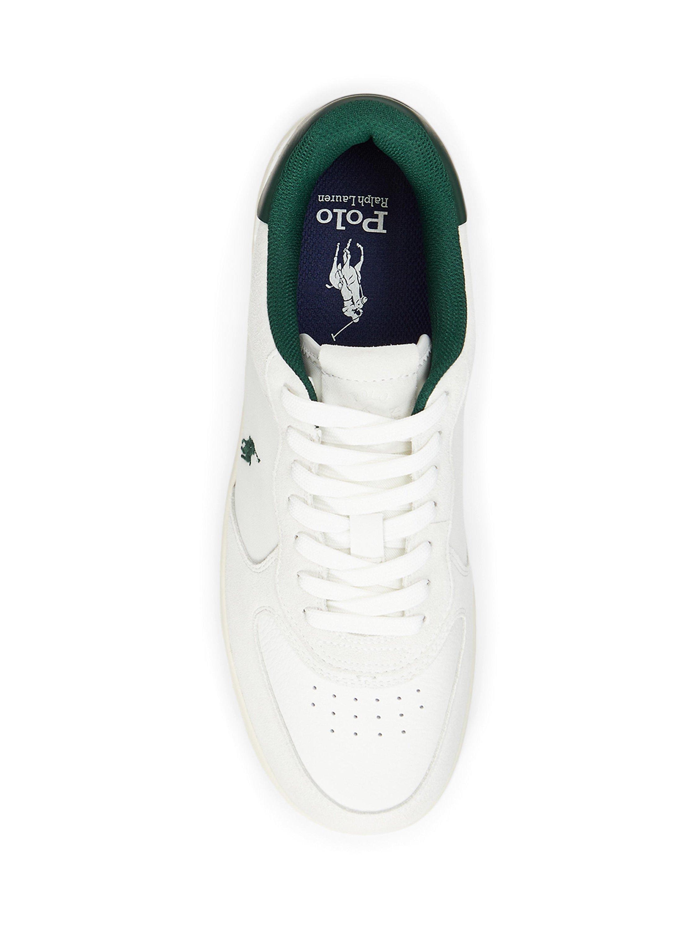 Product image 4 of 4, which shows Ralph Lauren Polo Masters Court Trainers, White/Forest, 7