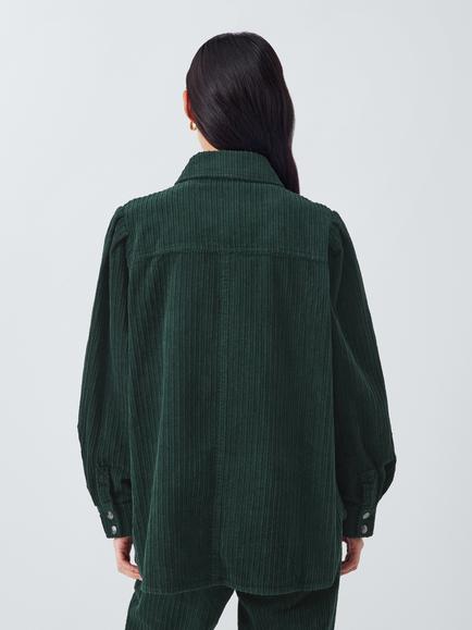 AND/OR Long Sleeve Corduroy Shirt, Dark Green - view 2, Dark Green