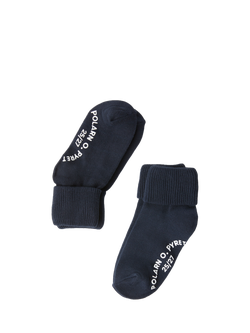 Polarn O. Pyret Kids' Anti Slip Socks, Pack of 2, Blue, Blue