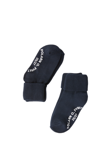 Polarn O. Pyret Kids' Anti Slip Socks, Pack of 2, Blue, Blue