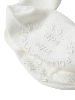 Polarn O. Pyret Kids' Anti Slip Socks, Pack of 2, White - view 2, White