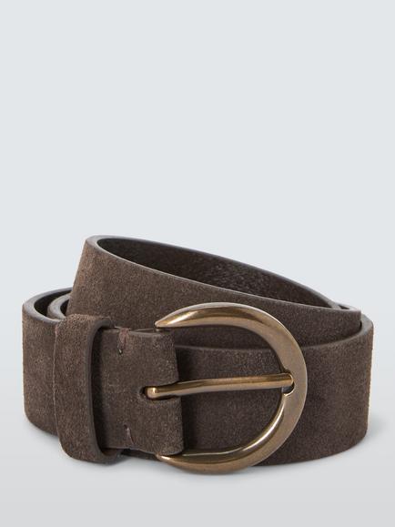 John Lewis Julia Belt, Chocolate Suede, Chocolate