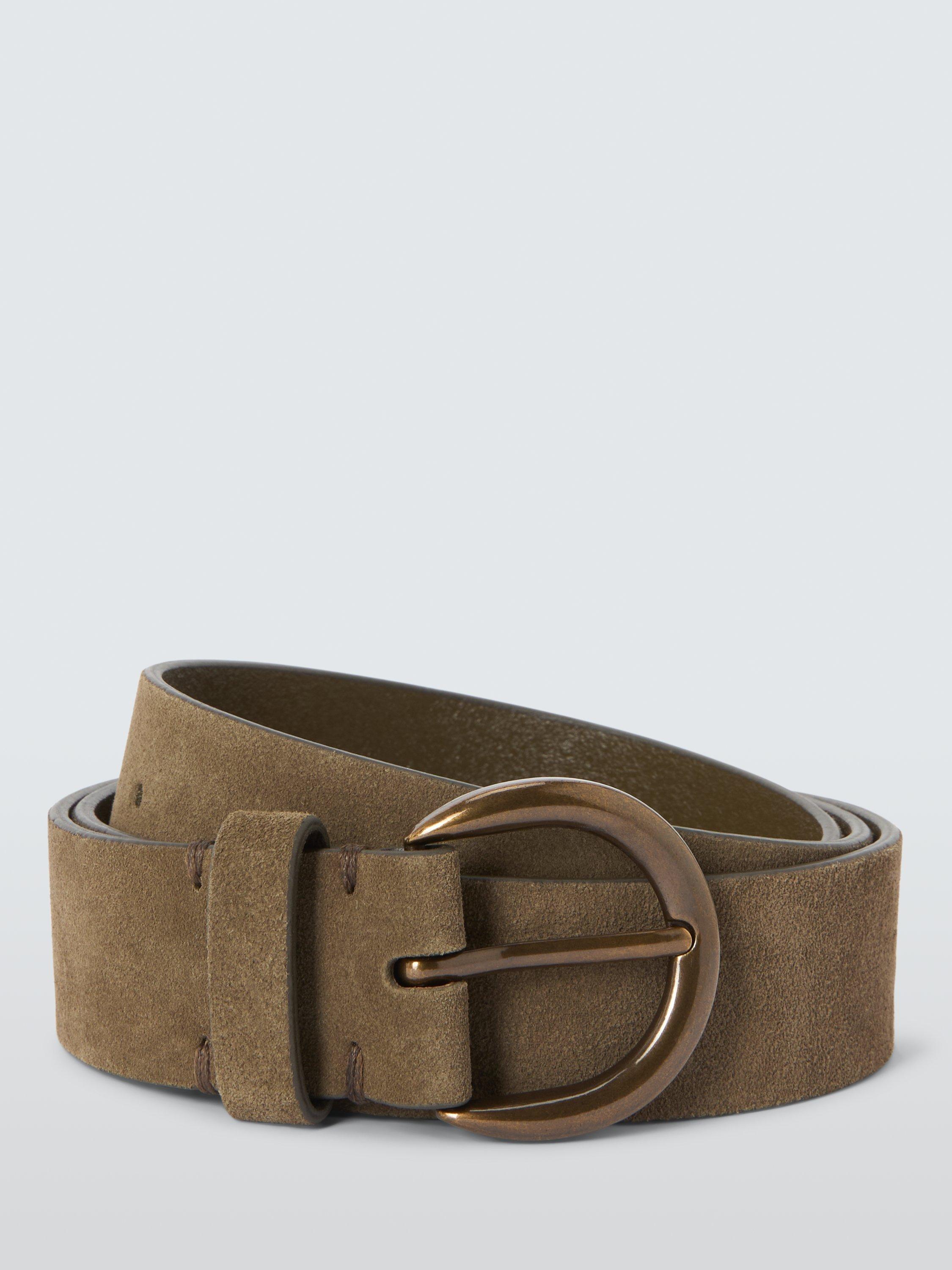 Product image 1 of 4, which shows John Lewis Julia Belt, Olive Suede, S
