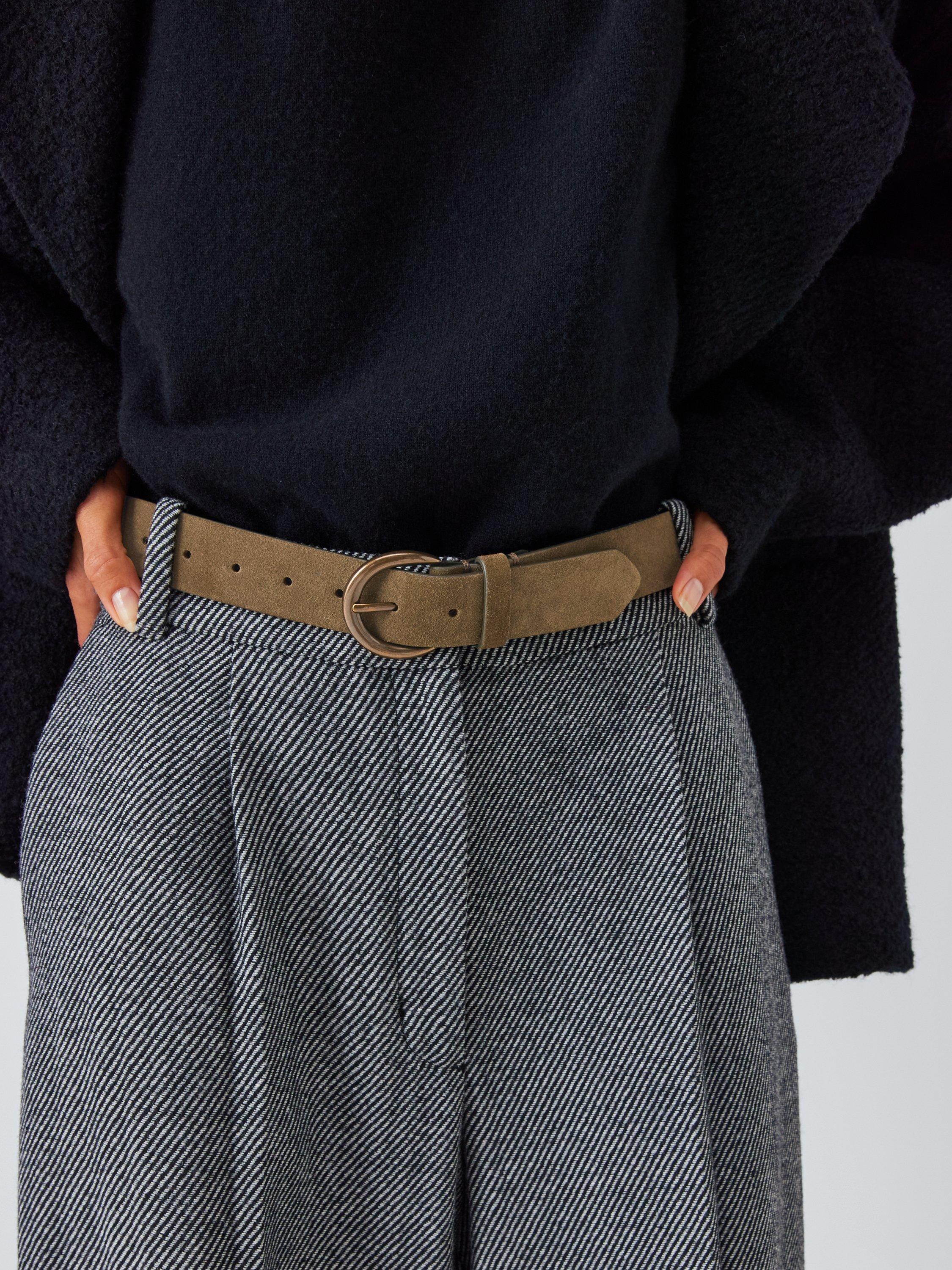 Product image 4 of 4, which shows John Lewis Julia Belt, Olive Suede, S