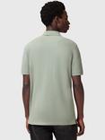 AllSaints Reform Organic Cotton Slim Fit Short Sleeve Polo Shirt, Green Mid