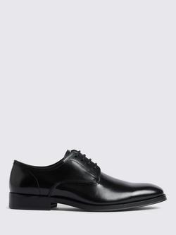 Moss John White Wilms Leather Derby Shoes, Black