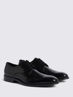 Moss John White Wilms Leather Derby Shoes - view 2, Black