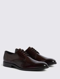 Moss John White Wilms Leather Derby Shoes - view 2, Brown